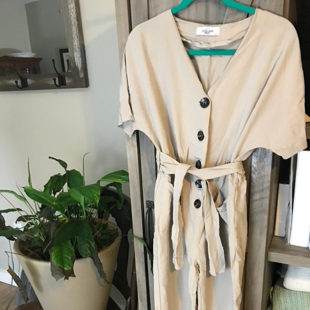 Jumpsuit, linen, business casual